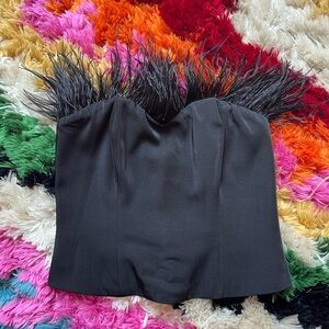 black feather tube top